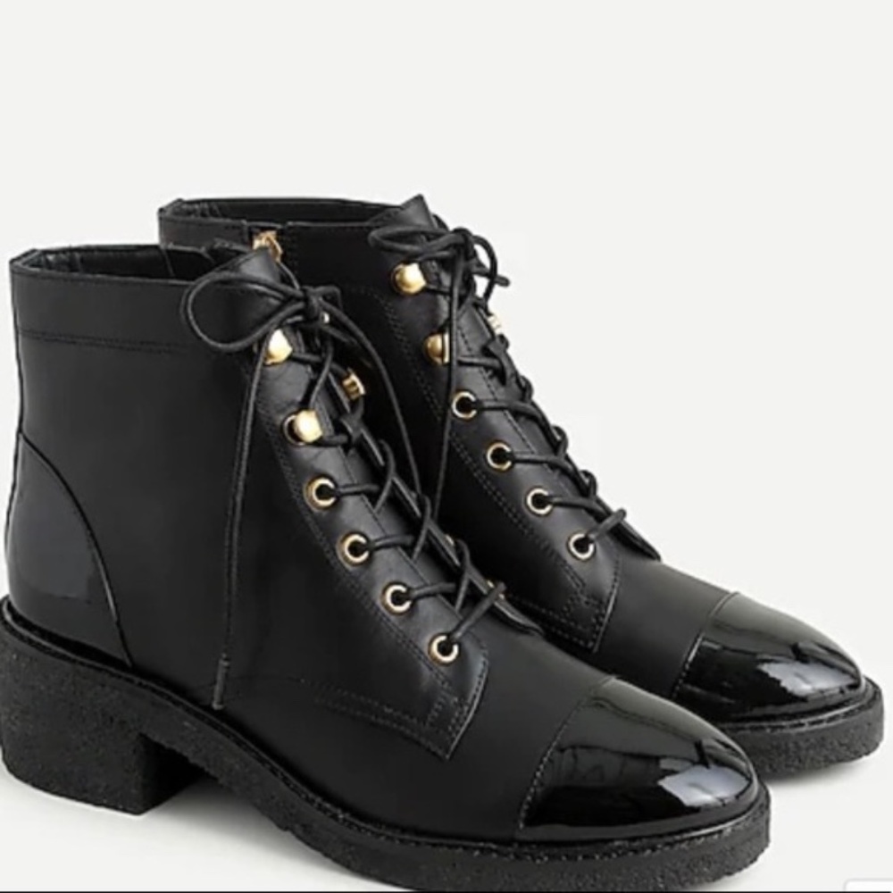 Jcrew crepe-sole lace-up boots in leather